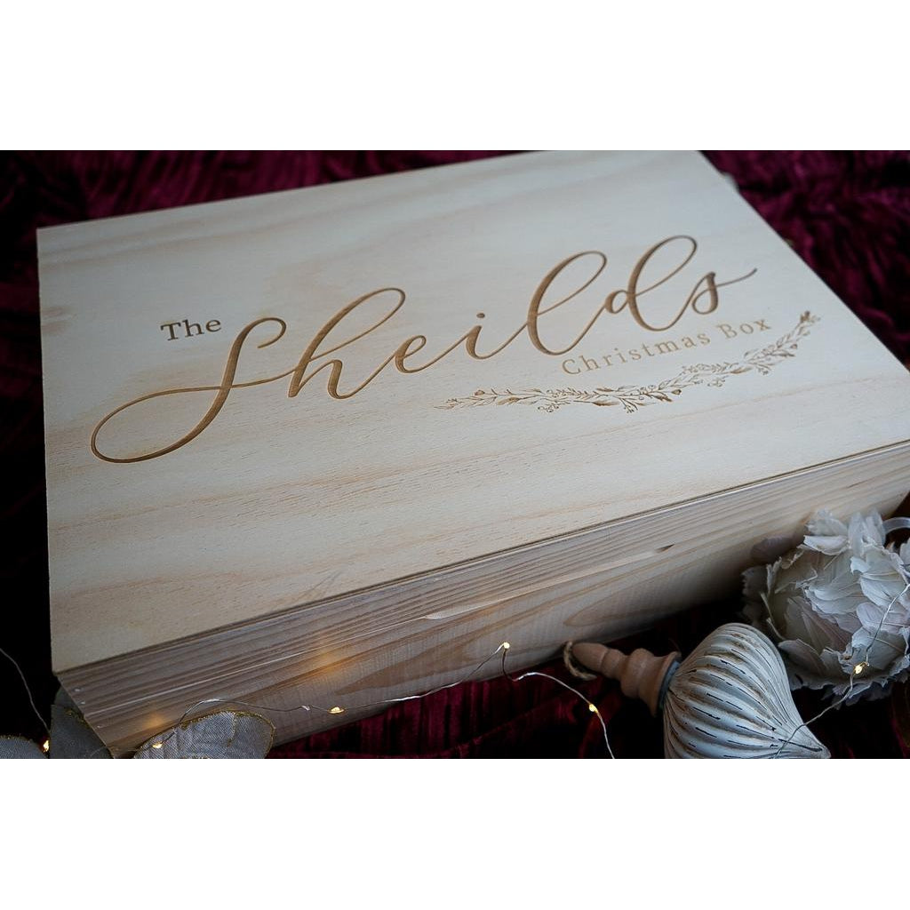 A Stary Night Christmas Hinge Lid Keepsake Box