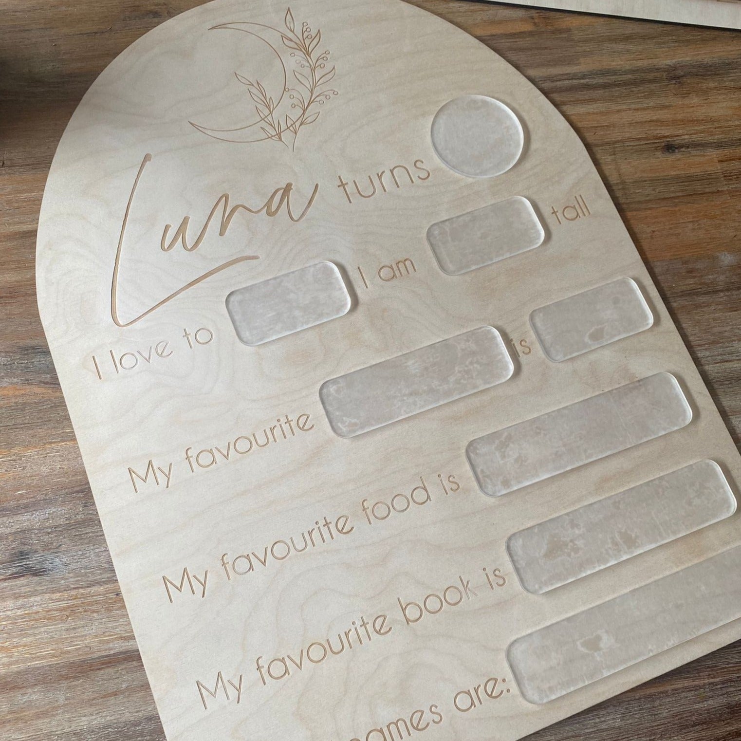 Personalised Birthday Board