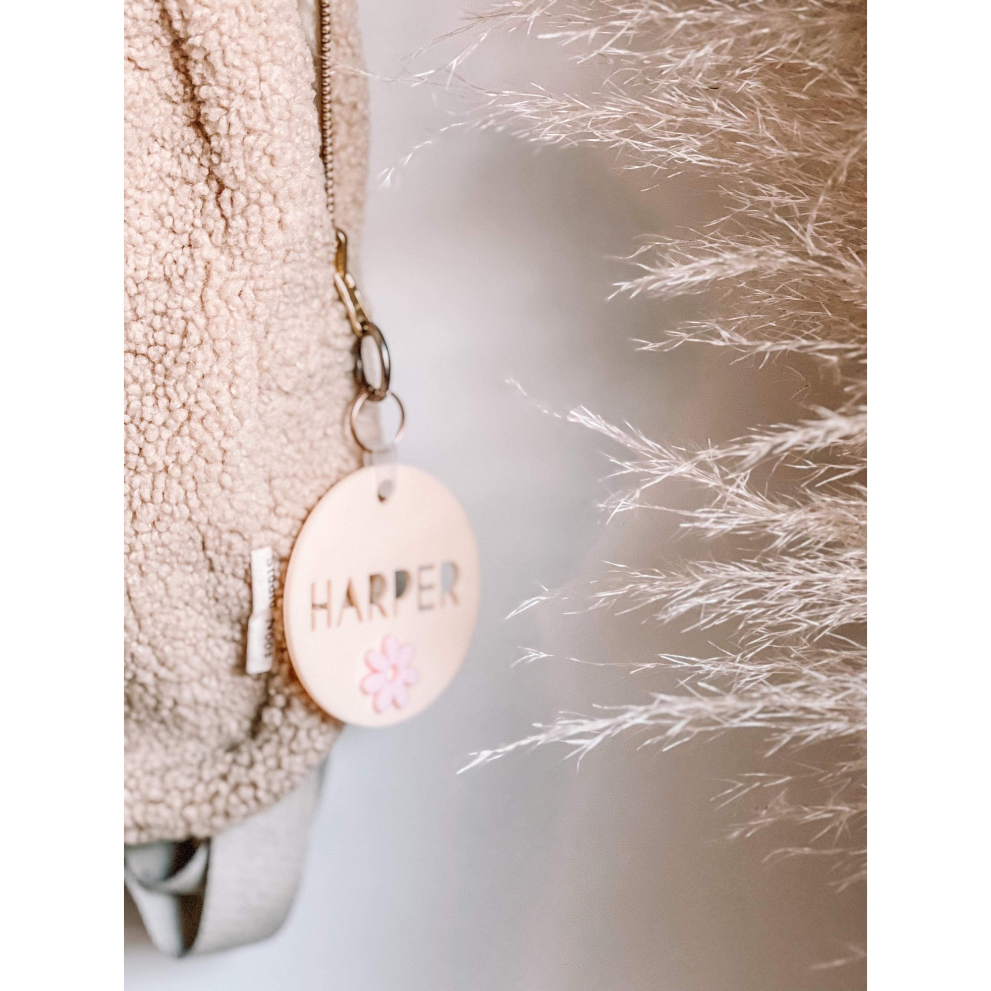 Daisy Double Layer Personalised Bag Tag