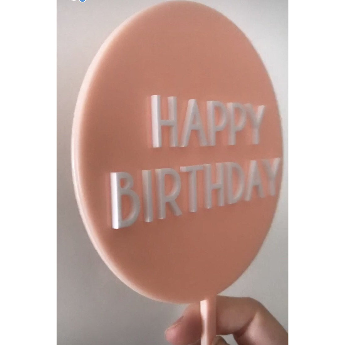 Double Layer Happy Birthday Cake Topper