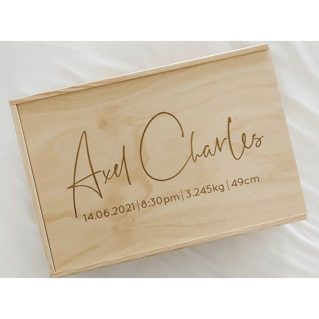 Font Only Slide Lid Keepsake Memory Box