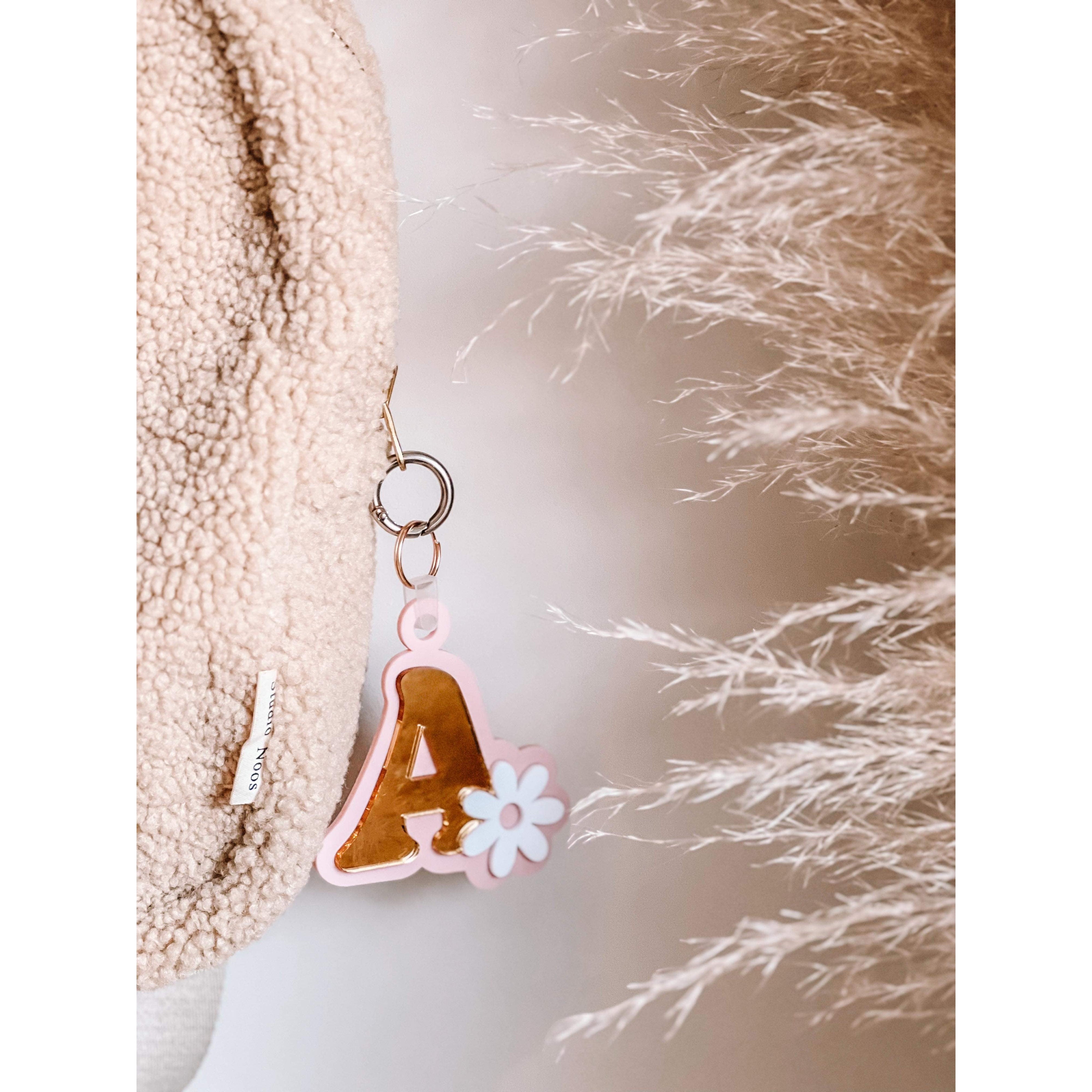 Daisy Double Layer Personalised Bag Tag