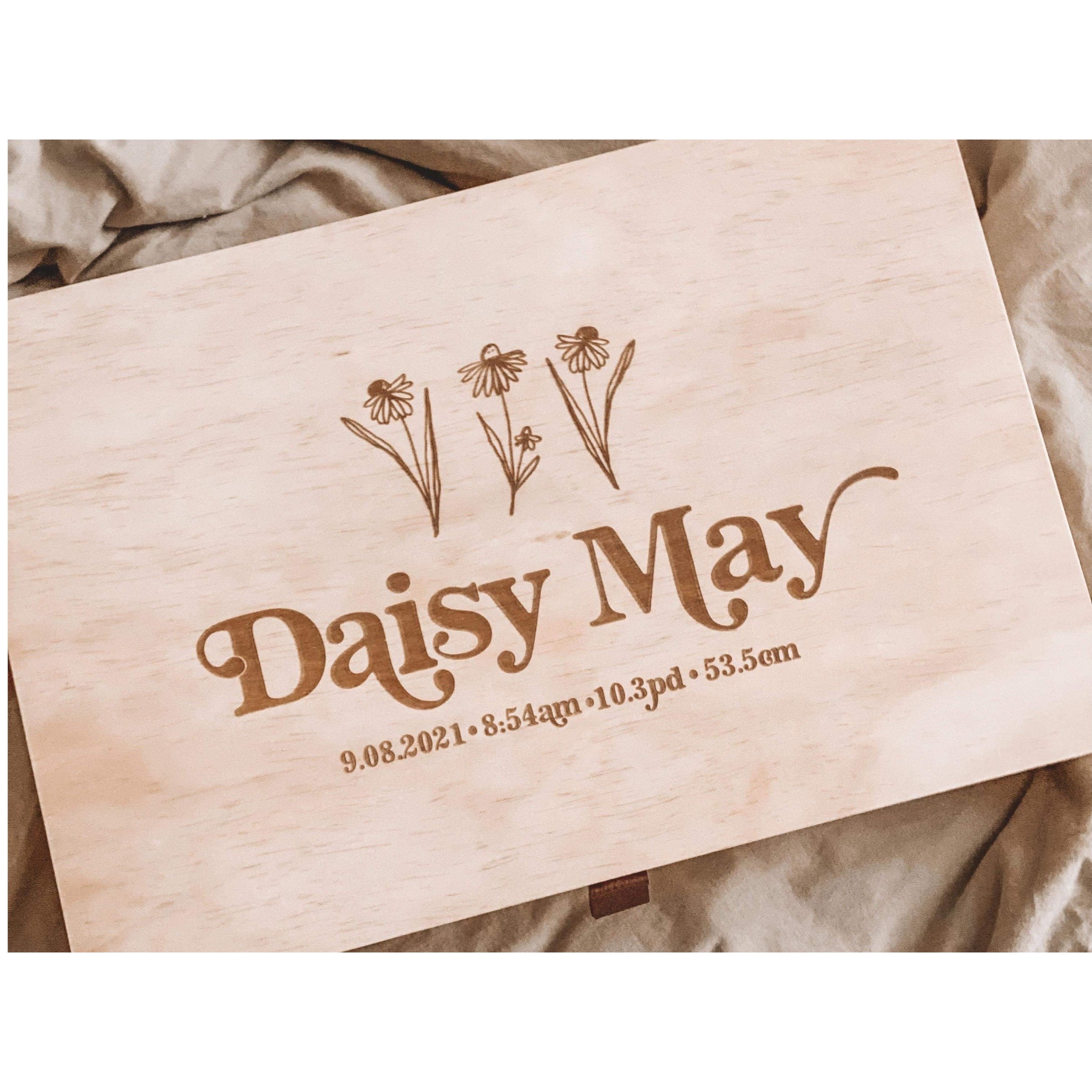 Daisy Design Large Keepsake Memory Box With Hinge Lid