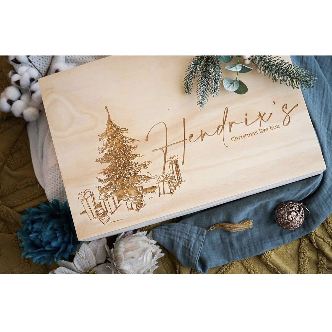 Oh Christmas Tree Slide Lid Keepsake Box