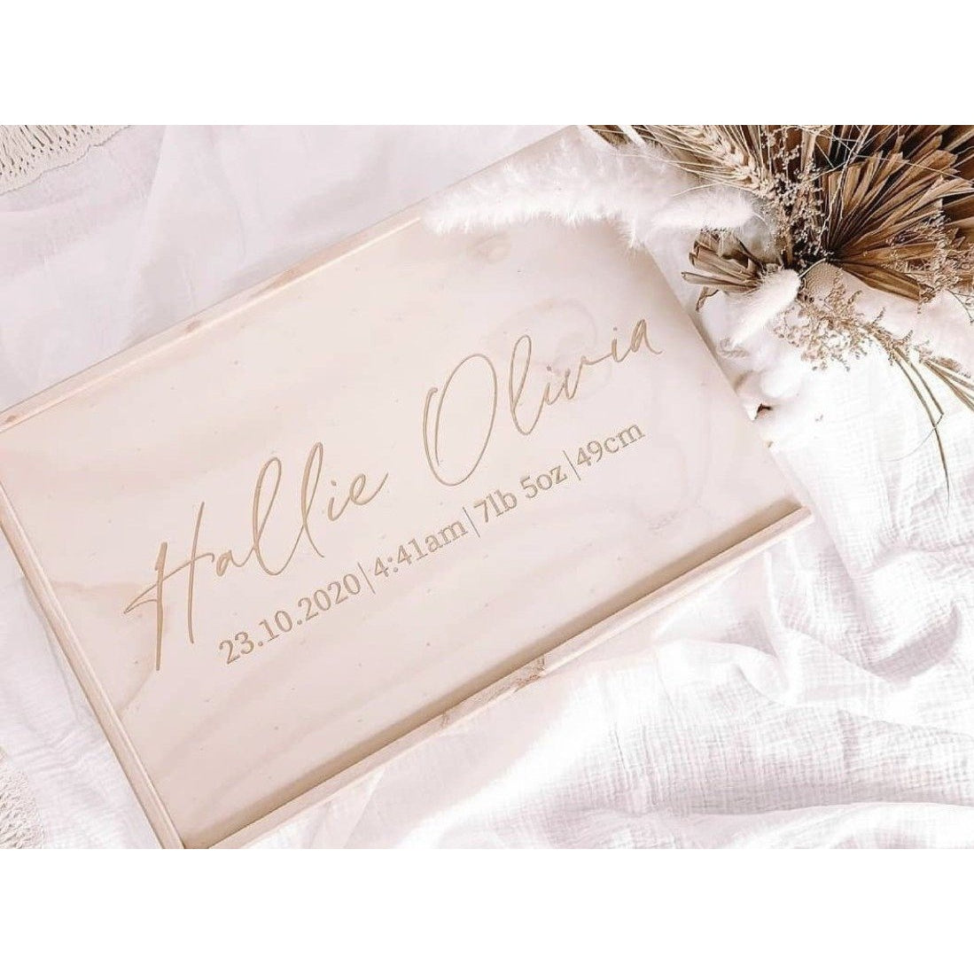 Font Only Slide Lid Keepsake Memory Box
