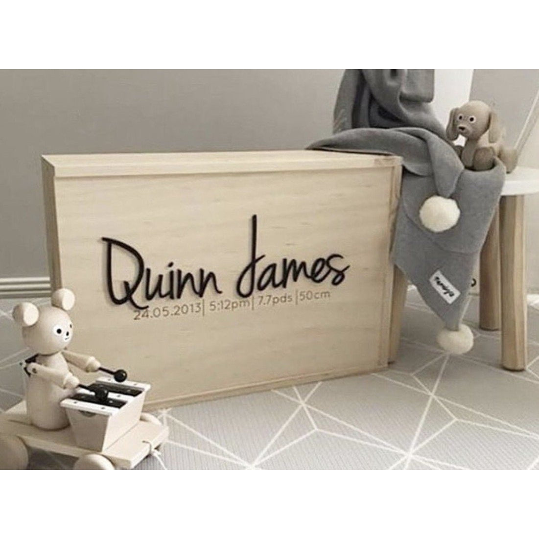 Acrylic Lettering Slide Lid Keepsake Memory Box - JiMi Keepsakes