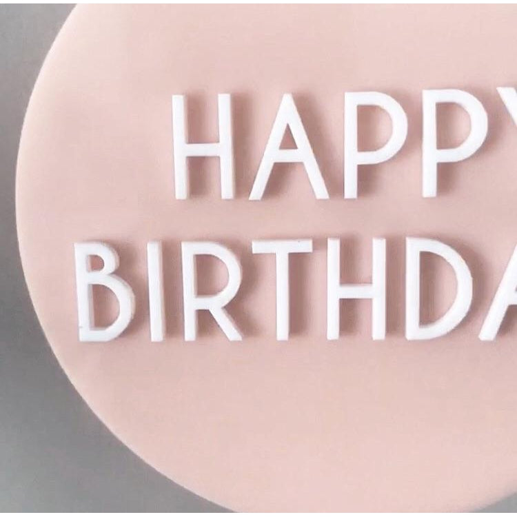 Double Layer Happy Birthday Cake Topper