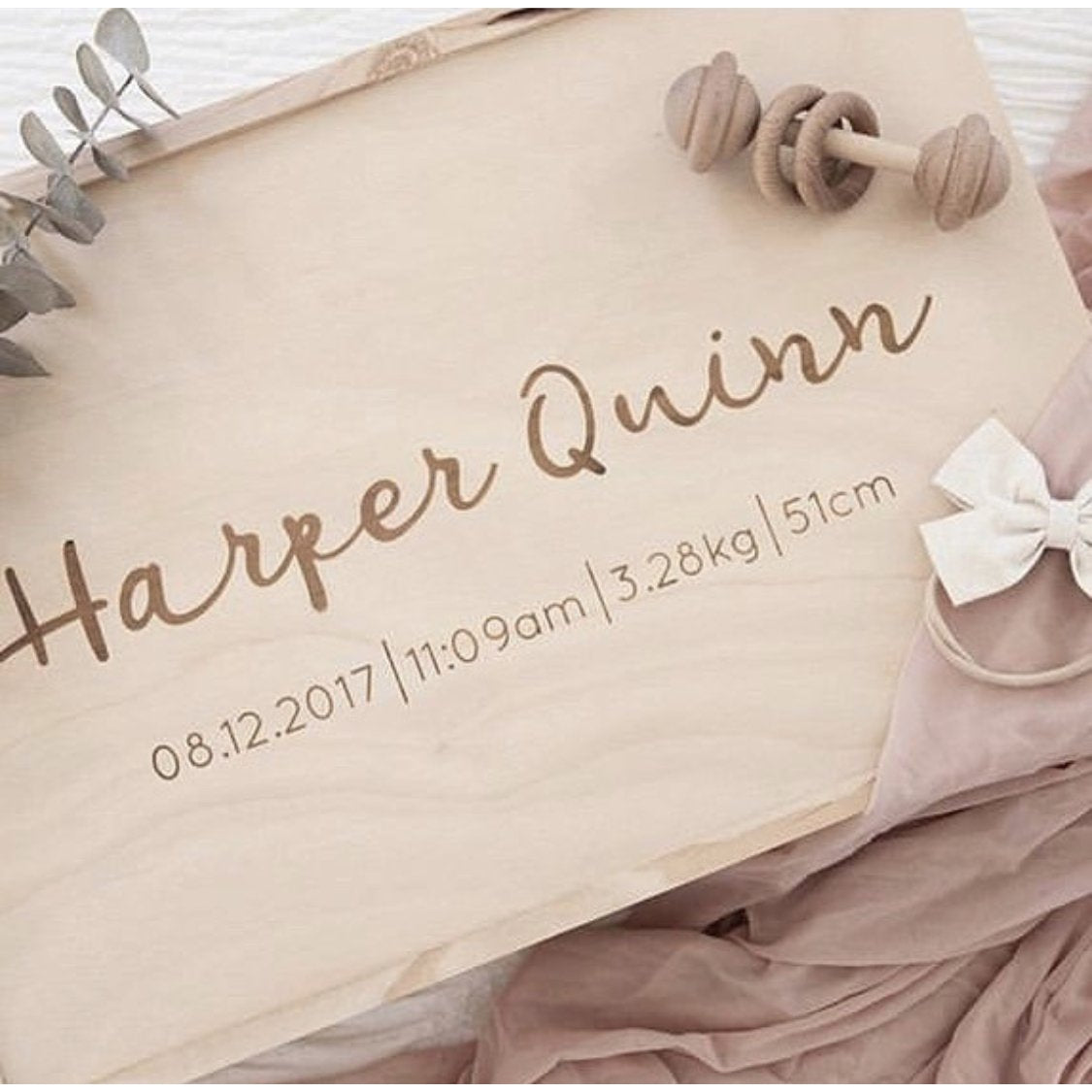 Font Only Slide Lid Keepsake Memory Box