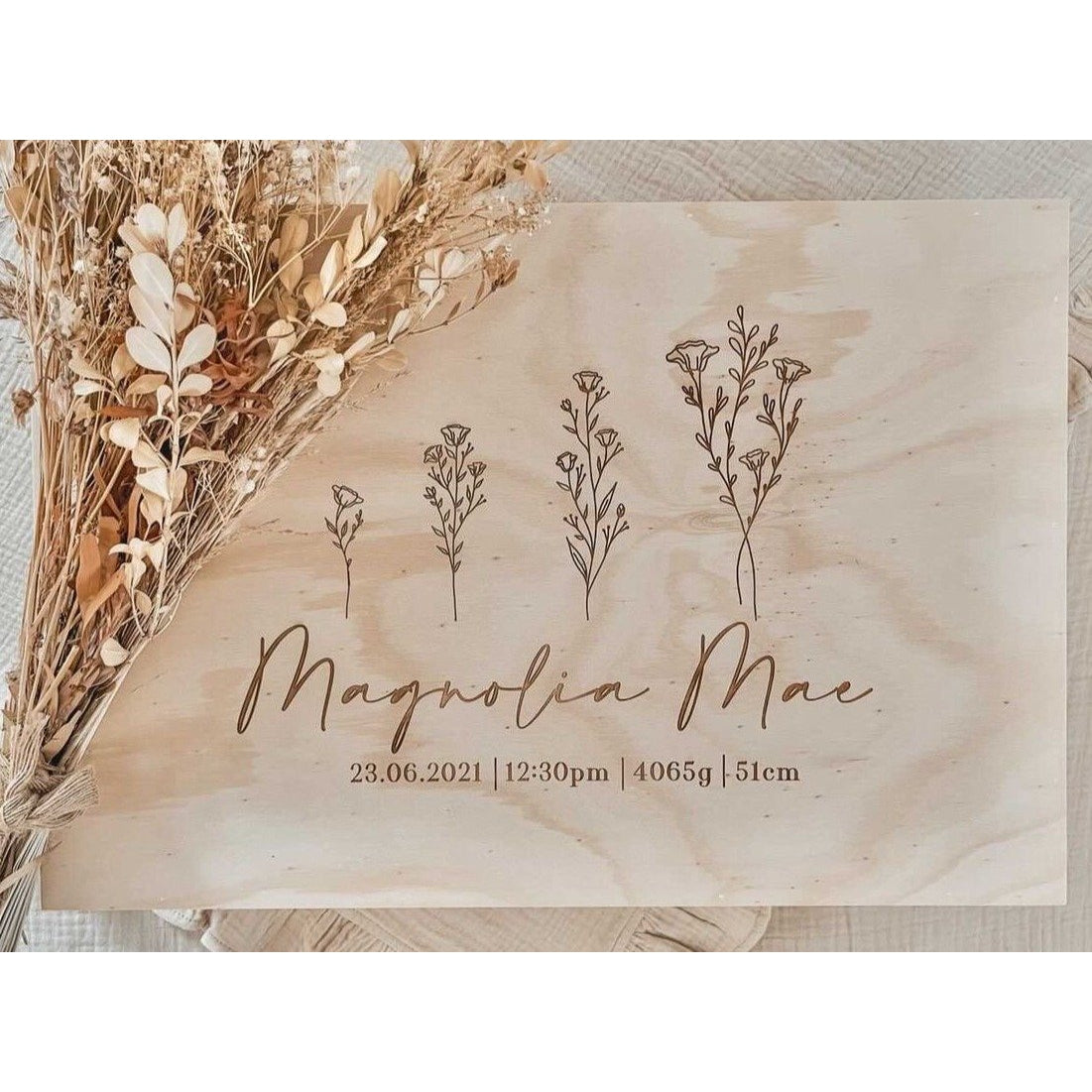 Magnolia Floral Design Large Keepsake Memory Box With Hinge Lid