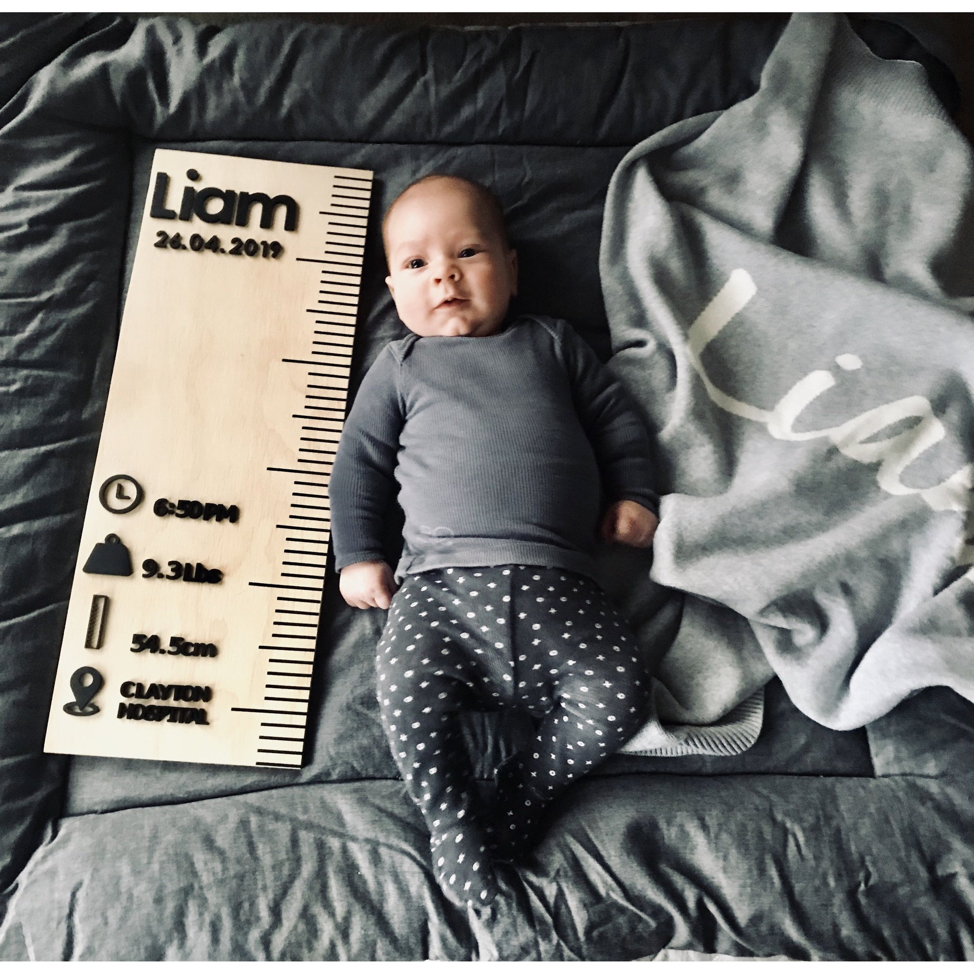 Personalised Wooden Birth Ruler