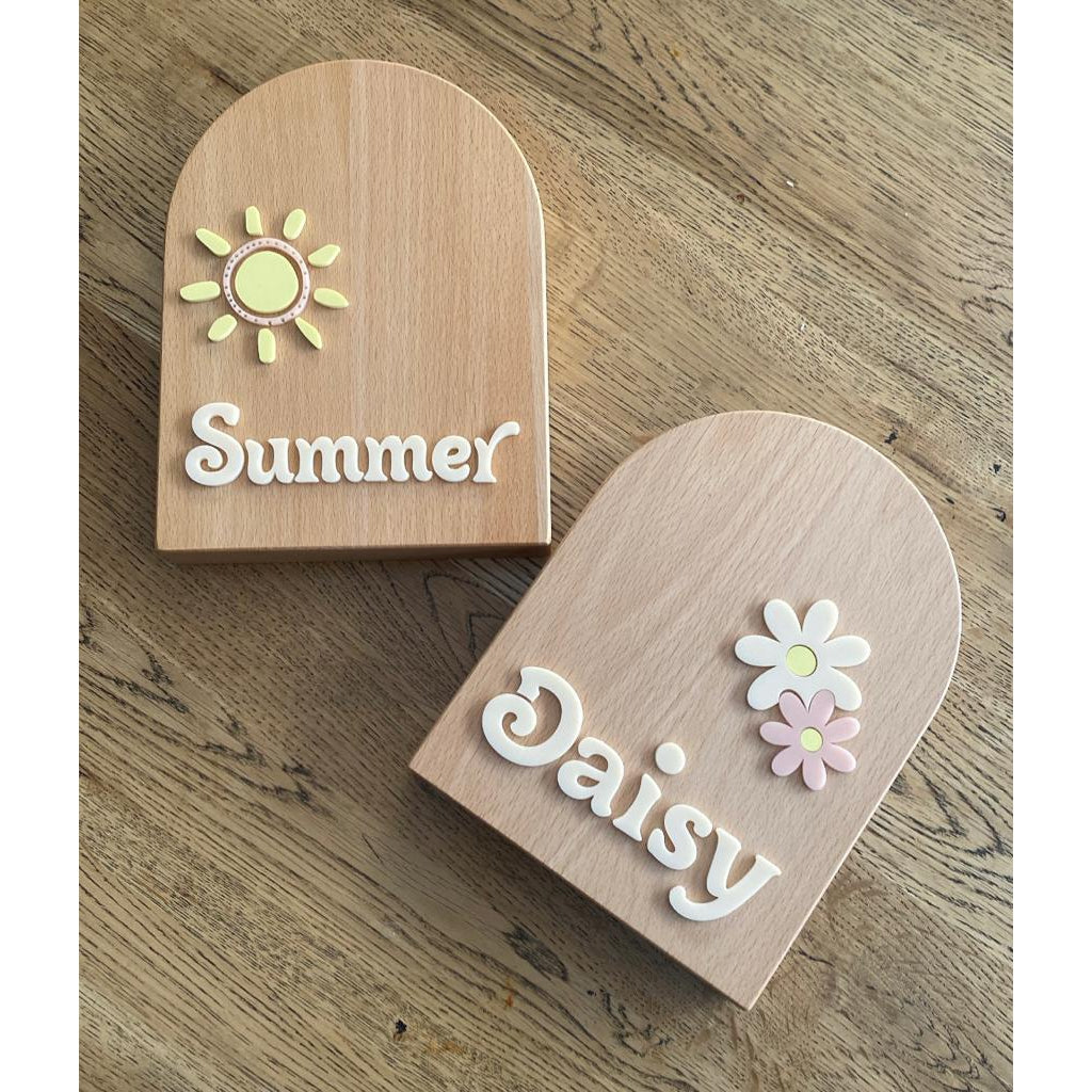 Acrylic Sun Personalised Arch Moneybox
