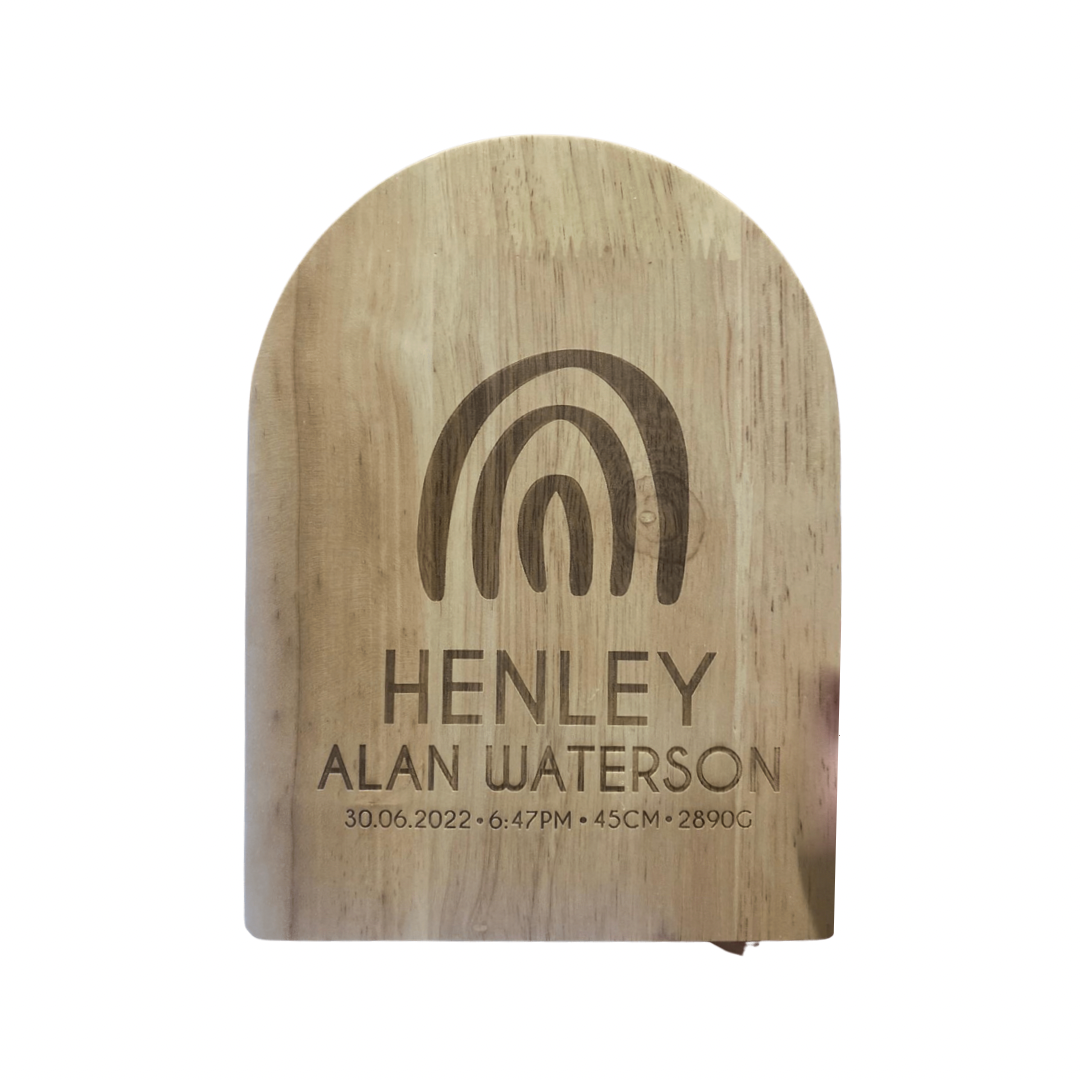 Engraved Rainbow Personalised Arch Moneybox