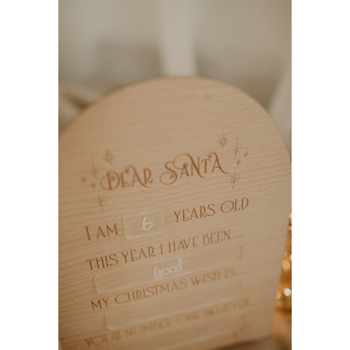 Dear Santa Wish List Board