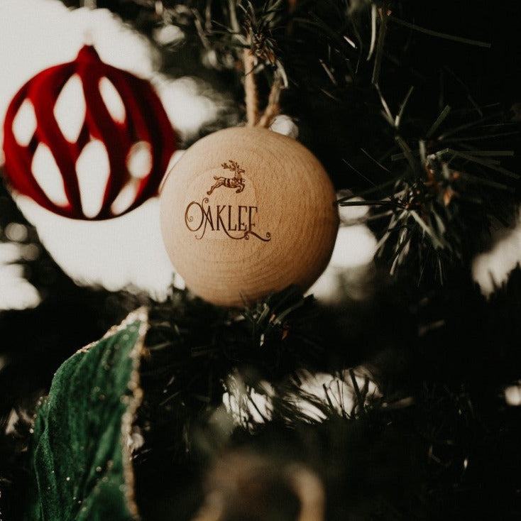 Timber Sphere Christmas Baubles JiMi Keepsakes